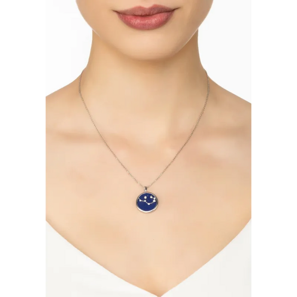 Zodiac Lapis Lazuli Gemstone Star Constellation Pendant