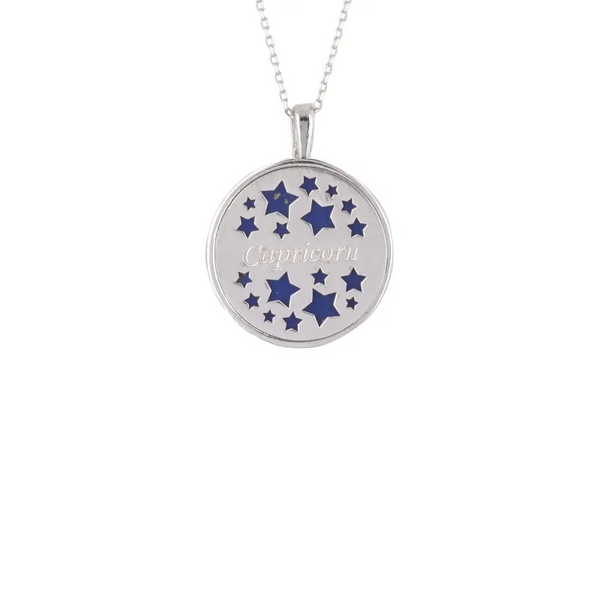 Zodiac Lapis Lazuli Gemstone Star Constellation Pendant