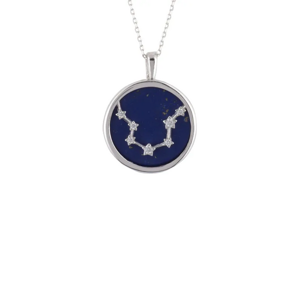 Zodiac Lapis Lazuli Gemstone Star Constellation Pendant