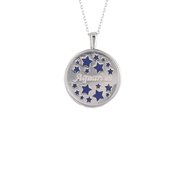 Zodiac Lapis Lazuli Gemstone Star Constellation Pendant