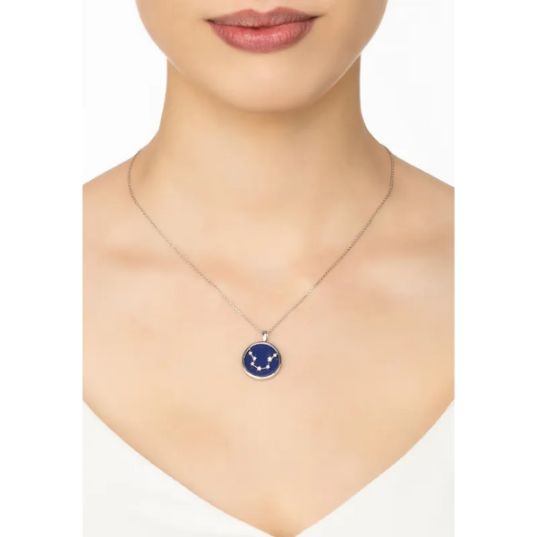 Zodiac Lapis Lazuli Gemstone Star Constellation Pendant