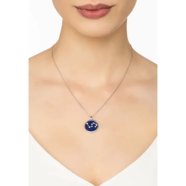 Zodiac Lapis Lazuli Gemstone Star Constellation Pendant