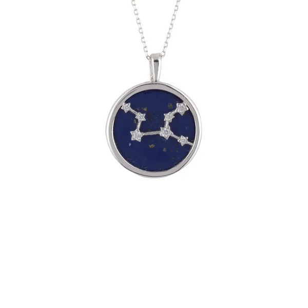 Zodiac Lapis Lazuli Gemstone Star Constellation Pendant