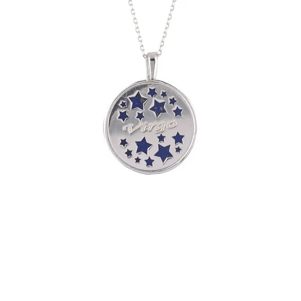 Zodiac Lapis Lazuli Gemstone Star Constellation Pendant